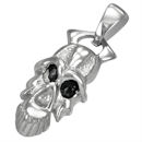 Skull with Black Eyes pendant