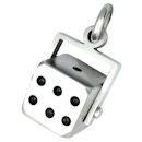 Steel dice pendant
